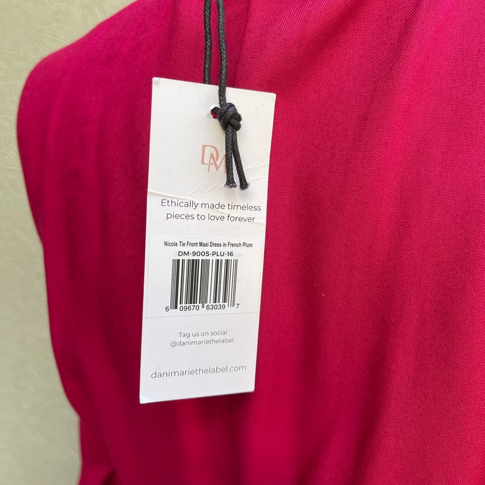 NWT Dani Marie Burgundy Maxi Dress - Picture 6 of 10